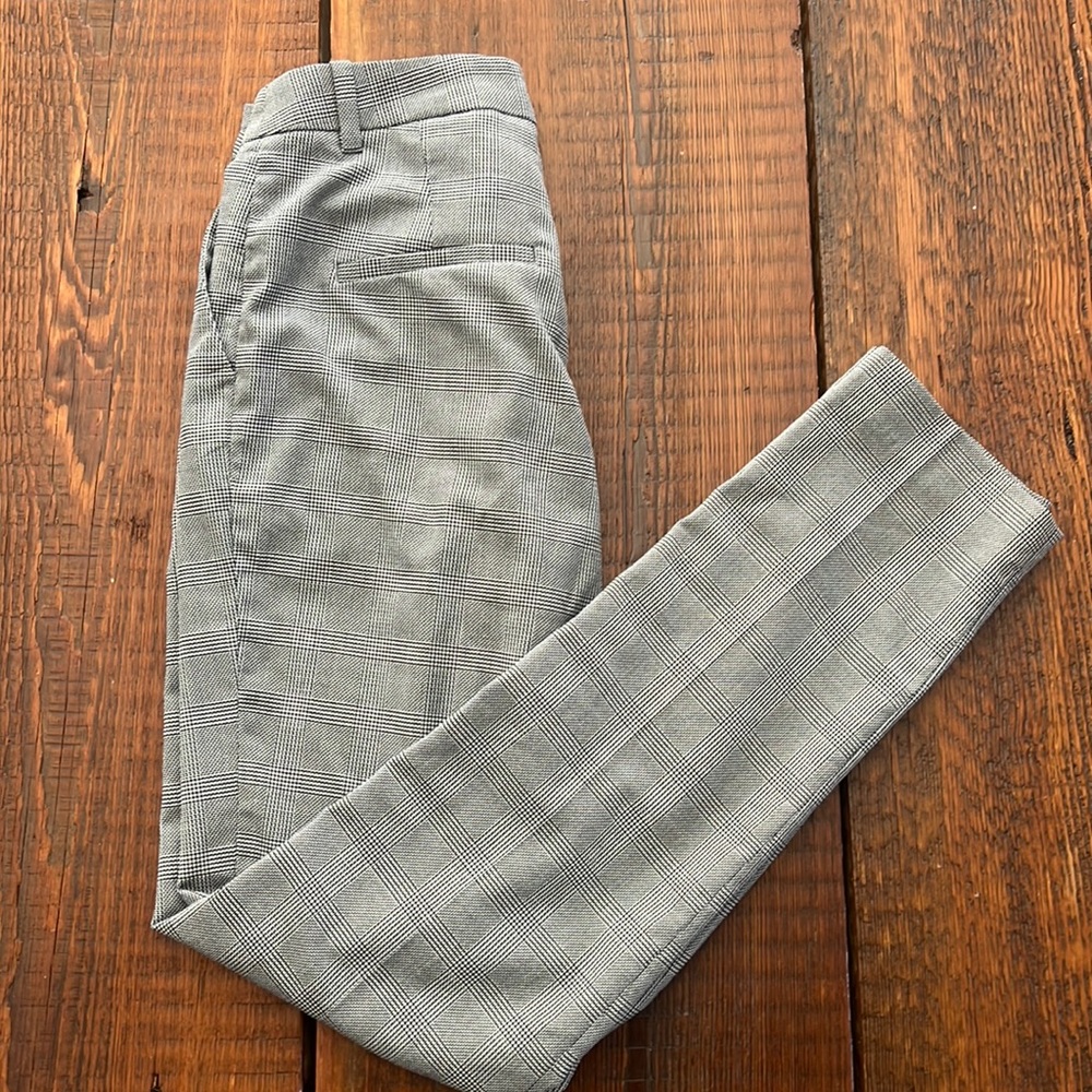 Black & White Plaid Slacks